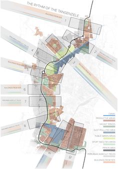 a map showing the different streets and roads in an area that has been divided into two sections