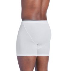 The Jockey Pouch Boxer Brief men's underwear features a horizontal-fly design for a secure fit and supreme comfort. An elastic waistband and stretch-cotton fabric offer personalized comfort, while a full-coverage cut extends to the top of the thigh. Jockey Mens, Men Boxers, Stretch Cotton Fabric, Big Clothes, Big And Tall Outfits, Big Men, Mens Big And Tall, Boxer Briefs, 6 Pack