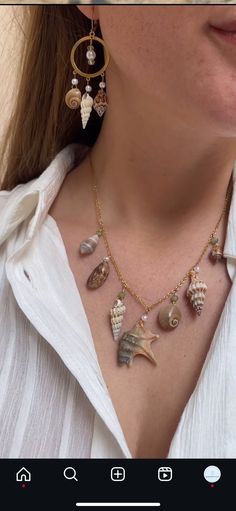 ethical handpicked shells Shell Charms Jewelry, Gold Shell-shaped Jewelry With Starfish Charm, Ocean-inspired Dangle Charms Jewelry, Gold Starfish Charm Drop Earrings, Shell-shaped Ocean-inspired Jewelry With Starfish Charm, Gold Ocean-inspired Jewelry With Dangling Charms, Ocean-inspired Gold Jewelry With Dangling Charms, Beach Jewelry With Dangling Charms, Gold Shell Drop Earrings, Ocean-inspired