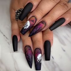 Get ready for spooky season with these 30 unique Halloween nail designs! From classic pumpkin patterns to intricate spider webs, explore a variety of nail art ideas that will make your Halloween celebrations extra special.
#halloweennails #spookynails #halloweennailart #halloweenbeauty #halloweenmakeup #halloweenstyle #halloweeninspo #halloweentrends #halloween2021 #halloweenideas #halloweenlook #halloweenmanicure #halloweennaildesigns #halloweenfashion #halloweenbeautytips Gothic Acrylic Nails Coffin, Nails Alternative Style, Wine Bottle Nails Designs, Spook Nails, Spooky Wedding Nails, Fantasy Nails Designs, Valentine Nail Art Designs Unique, Halloween Stilleto Nails, Edgy Halloween Nails