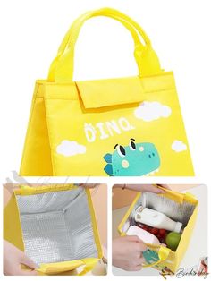 Bird in Bag - Panda Cartoon Cute Animal Decoration Insulated Lunch Bag, Handbag, Lunch Box Bag, Bento Bag for Work, School,