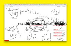 a whiteboard with writing on it in front of a yellow background and the words'this is harvard website hardware '