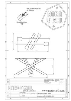 a drawing of the north stahl logo and instructions for how to use it in this project