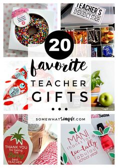 the top 20 favorite teacher gifts for teachers and their students to give back to school