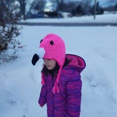 Flamingo Hat, Crochet Flamingo, Flamingo Costume, Fun Hat, Crochet Fairy, Crochet Pink, Elf Antics, Daisy Girl Scouts, Different Hats