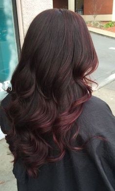 Red Tint Hair, Red Highlights In Brown Hair, Balayage Hair Caramel, Black Hair Balayage, Red Hair Inspo, Wine Hair, Cherry Hair, Hair Tint