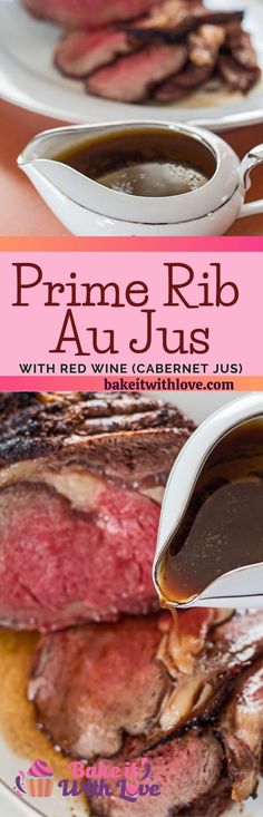 prime rib au jus with red wine and caberni