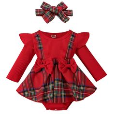 PRICES MAY VARY. Material: Cotton Blend, Soft and Comfortable Ruffled Sholuded, Long Sleeve Rompers with Plaid Skirt One Piece Outfits, Cute Newborn Baby Girls Christmas Dress with Headband Sets Occasion: Christmas, Family Photo, Party, Photo Shoot, Photography; Season: Fall, Winter , Spring Color: Red Plaid; Size: 0-6 Months, 6-12 Months, 12-18 Months, 18-24 Months Package Included: 1x Overall Romper Dress +1x Headband Please refer to the size information before purchase

Size Information:

0-6 Plaid Overall Dress, Christmas Bodysuit, Christmas Dress Baby, Xmas Outfits, Red Plaid Dress, Girls Christmas Outfits, Plaid Baby