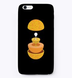 a phone case with an image of food on it