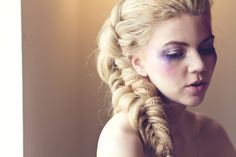 Crimped/Braided Chunky Braids, Casual Hairstyles, Pretty Hairstyles, Hair And Nails, Veil, Hair Inspiration, Braided Hairstyles, Makeup Looks