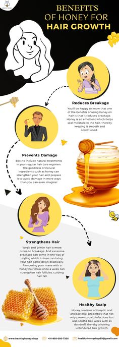 Honey For Hair, Flavored Honey, Benefits Of Honey, Natural Immune Boosters, Growing Hair, Healthy Honey, Diy Hair Masks, Honey Benefits, Hair Care Regimen