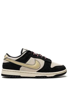 Nike Nike Dunk Low LX "Black Cream" Sneakers - Farfetch Cream Sneakers, Nike Tenis, Trendy Shoes Sneakers, Pretty Shoes Sneakers, Hype Shoes, Sneakers Mode, Aesthetic Shoes, Swoosh Logo, Swag Shoes