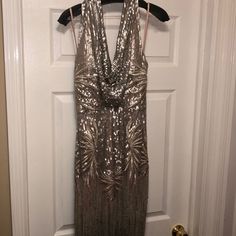 Sequin And Beaded Fringe ! Perfect Champagne Colored Halter Cocktail Dress. Perfect For Any Special Occasion Or Even. No Damage Or Marks. Worn Once. Halter Cocktail Dress, Womens Cocktail Dresses, Beaded Fringe, Champagne Color, Colorful Dresses, Champagne, Special Occasion, Sequin, Cocktail Dress