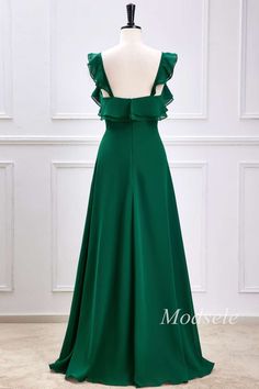 Indulge in elegance and romance with our Emerald Ruffle Flutter Sleeve Maxi Dress! The delicate ruffles and flutter sleeves adorn a flattering V-neckline, while the A-line silhouette and skirt slit add a touch of allure. Perfect for any special occasion, this maxi dress exudes sophistication and grace.
Product Details


SKU: MD0862
Chiffon Fabric
Full Length
Size: US 0-16. Check our Size Chart to get your correct size. 
Recommend custom size for plus size.
Free custom size service is available. Email your exact measurements once order is placed. 
Fully lined & Built with bra
Processing time: 10-15 business days. 
If you want to speed up your dress processing time, please put in the link of rush order fee into your shopping cart to check out with the item you want. And email us the date whe Sleeve Maxi Dress, Maxi Dress With Sleeves, Flutter Sleeves, Chiffon Fabric, Flutter Sleeve, Speed Up, Shopping Cart, Custom Sizing, Ruffles