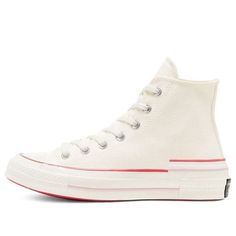 (WMNS) Converse Chuck 70 High 'Popped Color - Carmen Pink' 568800C White High Top Converse, Converse Womens, Preppy Shoes, White High Tops, Autumn Fits, Converse Chuck 70, Pink Lotus, Black Gums, Shoe Inspo