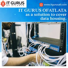 a man is working on an electronic device with wires in front of him and the caption reads it gurus offatata as a solution to cover data housing