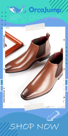 OrcaJump – Mens Martin Chelsea Classic British PU Leather Black Brown Boots for Fall/Winter Outdoor Use Classic Brown Leather Winter Shoes, Brown Classic Leather Winter Shoes, Brown Leather Shoes For Formal Winter Occasions, Leather Shoes With Leather Sole For Business In Winter, Business Leather Shoes With Leather Sole For Winter, Winter Business Leather Shoes With Leather Sole, Winter Business Leather Shoes With Plain Toe, Formal Winter Moc Toe Chelsea Boots, Brown Chelsea Boots For Business In Winter