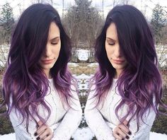 Lavender lilac hair Lavender Ideas, Dark Purple Hair Color, Underlights Hair, Dark Purple Hair, Purple Tips, Dip Dye Hair, Lilac Hair, Lavender Hair