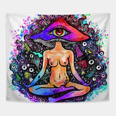 Represents the opening of ajna ( third eye chakra) -- Choose from our vast selection of tapestries to match with your desired size to make the perfect custom tapestry. Pick your favorite: Movies, TV Shows, Art, and so much more! Available in small, medium, large. Perfect for decorations in apartments, bedrooms, and dorm rooms. Third Eye Chakra, Creepy Cute, Third Eye, Stuffed Mushrooms, Art Painting, Tapestry