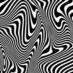 an abstract black and white background with wavy lines in the center, as if it were optical art