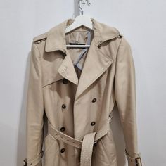 Beautiful, Thick Zara Trench Coat. Purchased Many Years Ago And Never Worn, No Longer Fits Me. Medium Size. Perfect Condition. Zara Beige Fitted Outerwear, Fitted Beige Zara Outerwear, Beige Zara Outerwear For Office, Zara Beige Office Outerwear, Zara Trench Coat, Zara Jackets, Trench Coats, Medium Size, Trench Coat