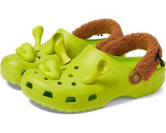 Crocs Shrek Classic Clog | Zappos.com Durable Green Casual Clogs, Casual Durable Green Clogs, Playful Plastic Clogs For The Beach, Playful Plastic Clogs For Beach, Playful Plastic Beach Clogs, Casual Green Sports Clogs, Green Waterproof Clogs For Outdoor Activities, Casual Plastic Clogs For Spring, Green Waterproof Synthetic Clogs