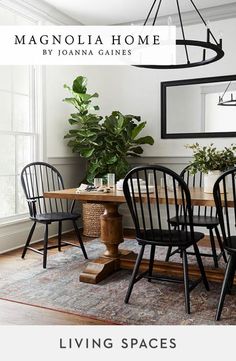 Dining Room Magnolia Home Furniture Joanna Gaines Dining Room, Refined Rustic, Casa Clean, Dining Room Remodel, Dining Room Makeover, Dining Room Inspiration, Magnolia Homes