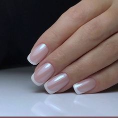 French Manicure Nails, Lovely Nails, Subtle Nails, Her Nails, Blush Nails, Pearl Nails, Cute Gel Nails, Bride Nails, Neutral Nails