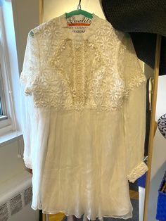 Custom made in China for my honeymoon! Only worn once! Casual light bridal lace embroidered white silk dress, pearl, open back, mesh, XS-M, vacation, summer dress, vintage and free people style. Measurements: (lay flat) bust: 17-18 in (double it) high waist: 15-16 in (double it) shoulder seam to shoulder seam: 15 in length: 33 in sleeve length(from shoulder seam): 22 in neck width: 8 in Feel free to contact me for more information! Just DRY-CLEANED! Ready to go! Very beautiful!! You won't regret Summer Dress Vintage, White Silk Dress, Free People Style, White Silk, Bridal Lace, Dress Vintage, Dress Clothes For Women, Vintage Stil, Silk Dress