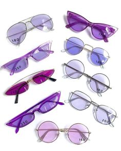 Glasses Women Fashion Eyeglasses, Purple Glasses, Sunglasses Purple, Funky Sunglasses, Vintage Sunglasses Retro