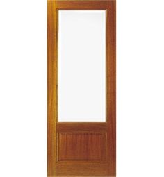 a wooden door with a glass paneled in to the front and side panels on it