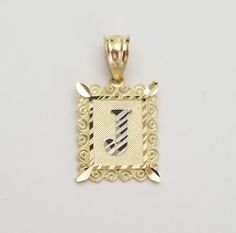 New-14KReal Solid 2 Tone Gold Initial Letter J Pendant-Approximately 1.2 g Avg. Weight-1.2 grams Material Type-14k Gold Height-15 mm Width-12 mm Letter Pendent, J Letter, Design Girl, Letter J, Gold Initial, Initial Letter, Initial Letters, Pendant Design, Gold Jewelry Fashion