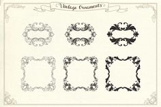 an old fashioned set of ornate frames