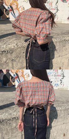 Material: CottonMaterial: LinenOrigin: CN(Origin)Season: Spring/AutumnClothing Length: ShortAge: Ages 18-35 Years OldCollar: Square CollarGender: WOMENDecoration: BowSleeve Length(cm): ShortSleeve Style: Puff SleeveStyle: Office LadyFabric Type: BroadclothPattern Type: PlaidModel Number: 256 Plaid Crop Top, Lace Crop Tops, Short Sleeve Blouse, Puff Sleeve, Plaid, Lace Up, Crop Tops, Yellow, Lace