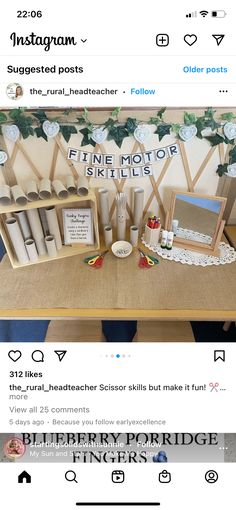 an instagram page with pictures and text on the front, along with other posts