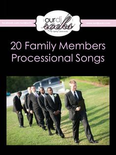 the front cover of our family members'professional songs book, featuring four men in suits