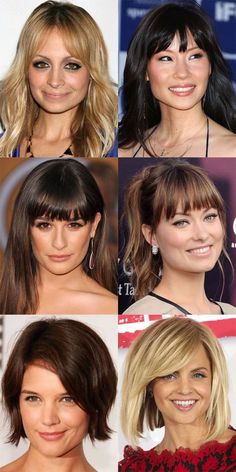 Découvrez ces 30 Belles Coupes Courtes Avec Frange : Magnifique | Coiffure simple et facile Bad Bangs, Bangs For Square Face, Kikay Kit, Haircut For Square Face, Long Face Shapes, Square Face Hairstyles, Bangs For Round Face, Face Shape Hairstyles, Square Face Shape