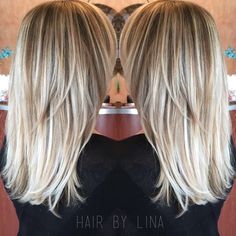 Pearly Beige balayage Medium Length Hair With Layers Straight, Blonde Shag, Beige Balayage, Medium Length Blonde Hair, New Hair Look, Light Blonde Hair, Dark Blonde Hair, Blonde Hair Looks