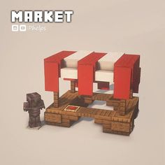 an image of some kind of furniture that is made out of wood and red bricks