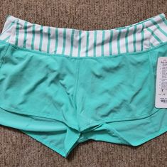 Very Pretty But Didn't Reach These Shorts To Wear. No Lowballs. Nwt. White Athleisure Bottoms For Poolside, Sporty White Bottoms For Poolside, Cute Workout Clothes, Cute Preppy Outfits, Sea Green, Preppy Outfits, Shoes And Accessories, Workout Clothes, Lululemon Athletica