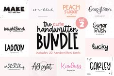 the handwritten bundle includes 20 handwritten font styles