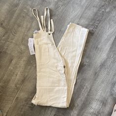 Cream Linen Overalls - Nwt Blue Floral Jumpsuit, Linen Overalls, Cotton Overalls, Festival Pants, Off Shoulder Jumpsuit, Red Romper, Black Wide Leg Pants, Strapless Romper, Cropped Jumpsuit