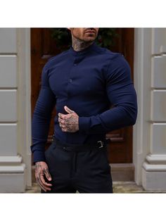 Men Shirts, Stylish Tight Design Shirt Classic Fitted Crew Neck Shirt, Men Shirts, Shirt Designs, Tights, Mens Shirts, Design