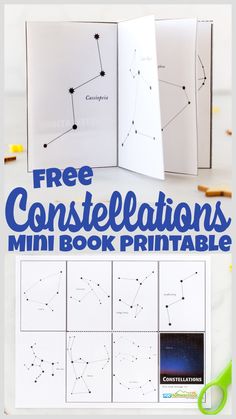 the free constellation mini book printable for kids