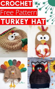 crochet free pattern turkey hat