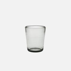 an empty glass on a white background