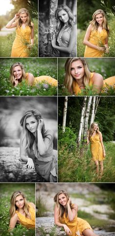 a woman in yellow is posing for the camera