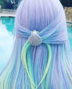 Mermaid Hair, Rainbow Hair, Cool Hair Color, Grunge Hair, Green Hair