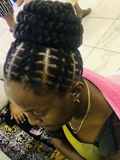 Benny And Betty Hairstyle African, Magodi Mabhanzi Hairstyles, Threaded Braids, Mabhanzi Hairstyles With Brazilian Wool, Wool Thread Hairstyles, Wool Hairstyles African Hair, Thread Hairstyles