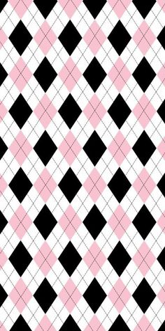 a black and white checkered pattern with pink highlights on the diagonals in squares